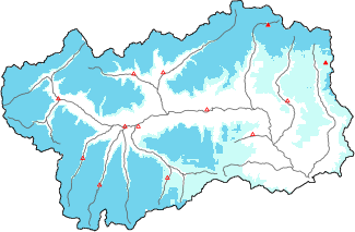 Neige fraîche dans les dernières 72h + données Modello 1 AINEVA (MOD1)