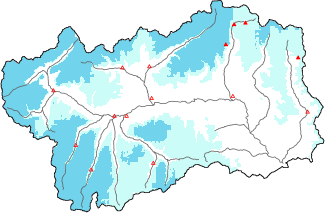 New snow in the last 24h + Modello 1 AINEVA (MOD1) data