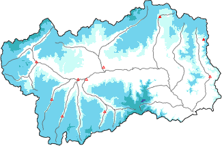 New snow in the last 72h + Modello 1 AINEVA (MOD1) data