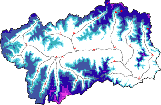 New snow in the last 24h + Modello 1 AINEVA (MOD1) data