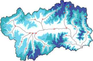New snow in the last 24h + Modello 1 AINEVA (MOD1) data