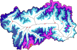 Neige fraîche dans les dernières 72h + données Modello 1 AINEVA (MOD1)