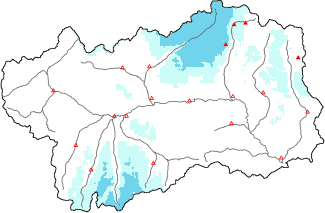 Neige fraîche dans les dernières 24h + données Modello 1 AINEVA (MOD1)