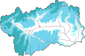 New snow in the last 72h + Modello 1 AINEVA (MOD1) data