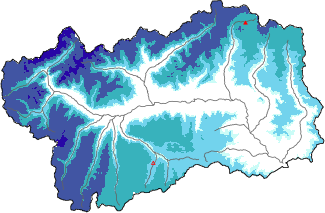 Neige fraîche dans les dernières 72h + données Modello 1 AINEVA (MOD1)