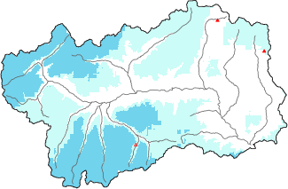 Neige fraîche dans les dernières 24h + données Modello 1 AINEVA (MOD1)