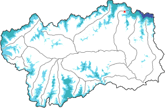 Neige fraîche dans les dernières 72h + données Modello 1 AINEVA (MOD1)