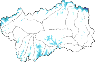 New snow in the last 72h + Modello 1 AINEVA (MOD1) data