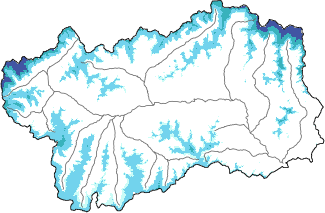 New snow in the last 72h + Modello 1 AINEVA (MOD1) data