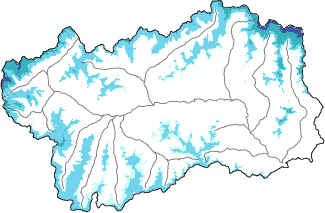 New snow in the last 72h + Modello 1 AINEVA (MOD1) data