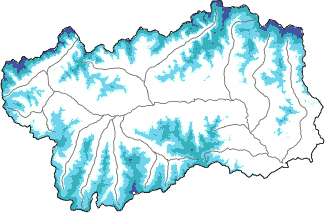 New snow in the last 72h + Modello 1 AINEVA (MOD1) data