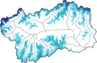 New snow in the last 72h + Modello 1 AINEVA (MOD1) data