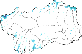 New snow in the last 72h + Modello 1 AINEVA (MOD1) data