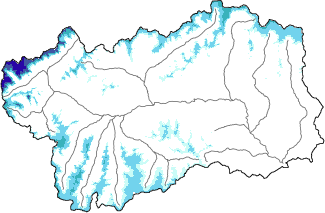 New snow in the last 72h + Modello 1 AINEVA (MOD1) data