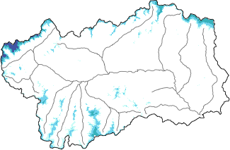 New snow in the last 24h + Modello 1 AINEVA (MOD1) data