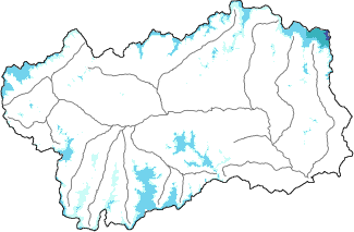 New snow in the last 72h + Modello 1 AINEVA (MOD1) data
