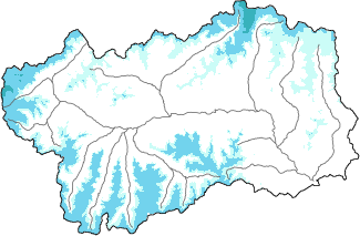 Neige fra&icirc;che dans les derni&egrave;res 24h + donn&eacute;es Modello 1 AINEVA (MOD1)