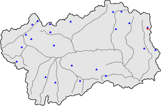 Hauter de neige + donn&eacute;es de station automatiques (AWS) + donn&eacute;es Modello 1 AINEVA (MOD1) au-dessus de 2000 m