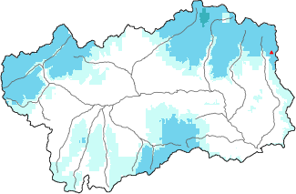 New snow in the last 24h + Modello 1 AINEVA (MOD1) data