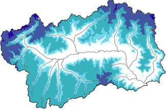 New snow in the last 72h + Modello 1 AINEVA (MOD1) data