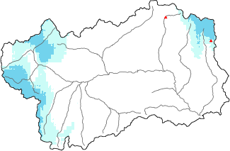 New snow in the last 24h + Modello 1 AINEVA (MOD1) data
