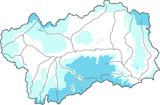 Neige fra&icirc;che dans les derni&egrave;res 24h + donn&eacute;es Modello 1 AINEVA (MOD1)