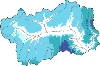 New snow in the last 24h + Modello 1 AINEVA (MOD1) data