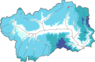 New snow in the last 72h + Modello 1 AINEVA (MOD1) data