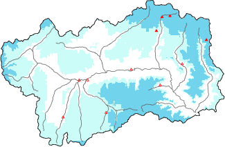 New snow in the last 24h + Modello 1 AINEVA (MOD1) data