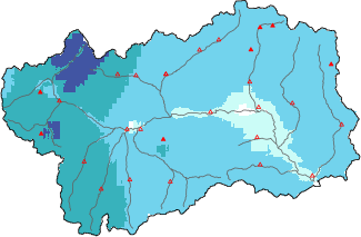New snow in the last 24h + Modello 1 AINEVA (MOD1) data