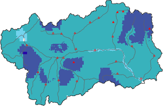 New snow in the last 24h + Modello 1 AINEVA (MOD1) data