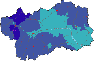 New snow in the last 72h + Modello 1 AINEVA (MOD1) data