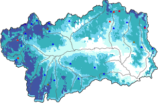 Snow depth + automatic weather station data (AWS) + Modello 1 AINEVA (MOD1) data above 2000 m