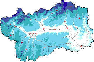 New snow in the last 24h + Modello 1 AINEVA (MOD1) data