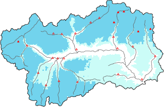 New snow in the last 24h + Modello 1 AINEVA (MOD1) data