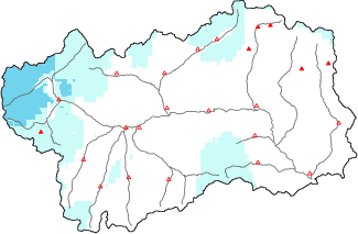 Neige fra&icirc;che dans les derni&egrave;res 72h + donn&eacute;es Modello 1 AINEVA (MOD1)