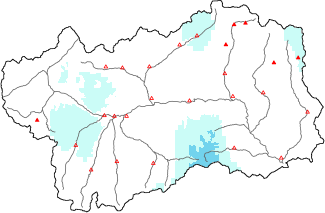 Neige fra&icirc;che dans les derni&egrave;res 24h + donn&eacute;es Modello 1 AINEVA (MOD1)