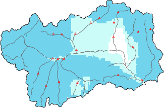 Neige fra&icirc;che dans les derni&egrave;res 72h + donn&eacute;es Modello 1 AINEVA (MOD1)