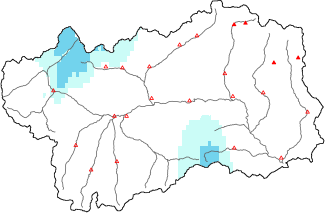 Neige fra&icirc;che dans les derni&egrave;res 72h + donn&eacute;es Modello 1 AINEVA (MOD1)