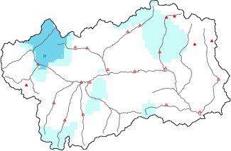 Neige fra&icirc;che dans les derni&egrave;res 72h + donn&eacute;es Modello 1 AINEVA (MOD1)