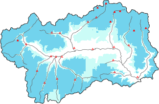 Neve fresca nelle ultime 24h + dati Modello 1 AINEVA (MOD1)