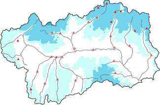 Neve fresca nelle ultime 24h + dati Modello 1 AINEVA (MOD1)