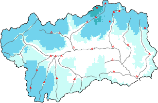 Neve fresca nelle ultime 24h + dati Modello 1 AINEVA (MOD1)