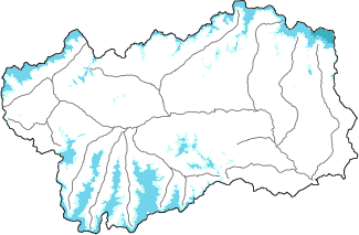 New snow in the last 72h + Modello 1 AINEVA (MOD1) data