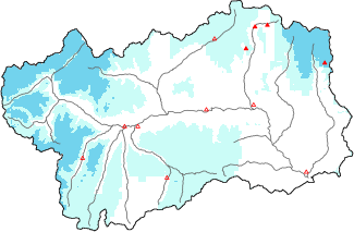 New snow in the last 24h + Modello 1 AINEVA (MOD1) data