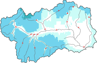 New snow in the last 24h + Modello 1 AINEVA (MOD1) data