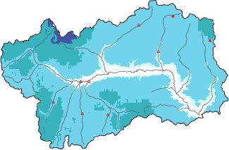 New snow in the last 72h + Modello 1 AINEVA (MOD1) data