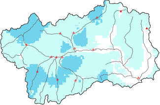 New snow in the last 72h + Modello 1 AINEVA (MOD1) data