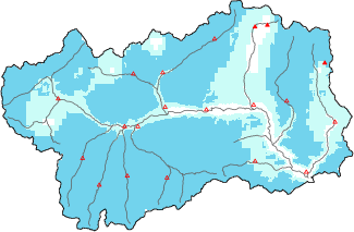 New snow in the last 24h + Modello 1 AINEVA (MOD1) data