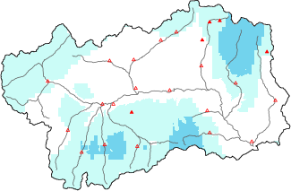 New snow in the last 24h + Modello 1 AINEVA (MOD1) data